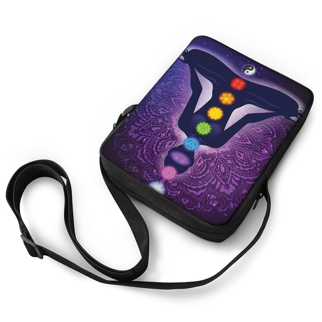 Seven Chakras Mandala Print Rectangular Crossbody Bag