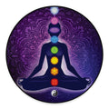 Seven Chakras Mandala Print Round Floor Mat