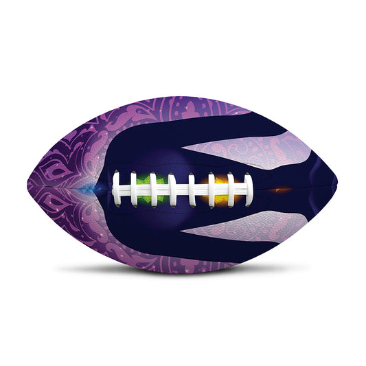 Seven Chakras Mandala Print Rugby Ball