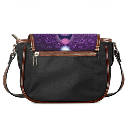 Seven Chakras Mandala Print Saddle Bag