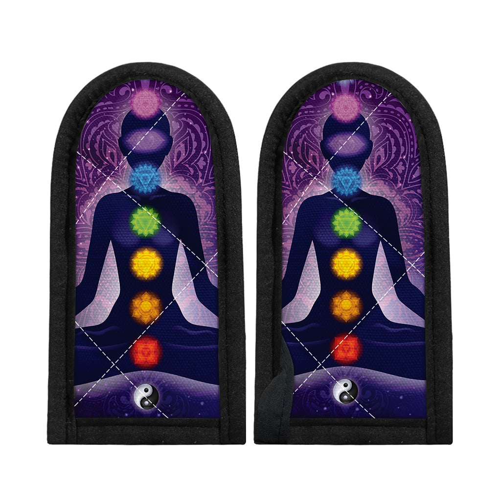 Seven Chakras Mandala Print Skillet Handle Cover