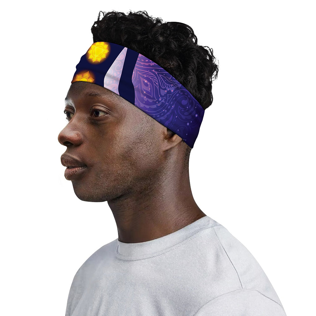 Seven Chakras Mandala Print Sports Headband