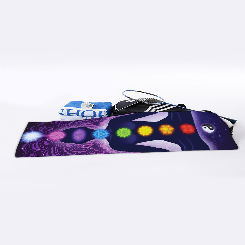 Seven Chakras Mandala Print Sports Towel
