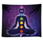Seven Chakras Mandala Print Tapestry