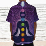 Seven Chakras Mandala Print Textured Short Sleeve Shirt