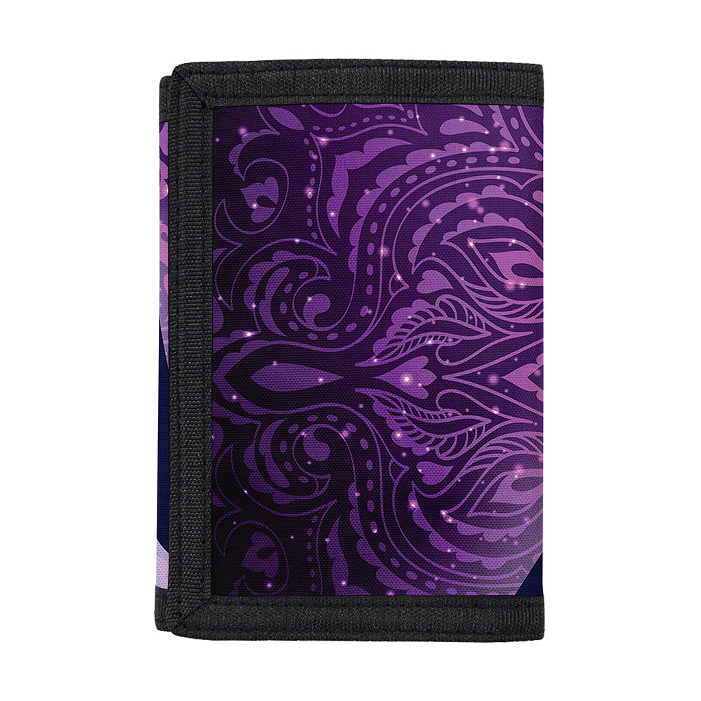 Seven Chakras Mandala Print Trifold Wallet