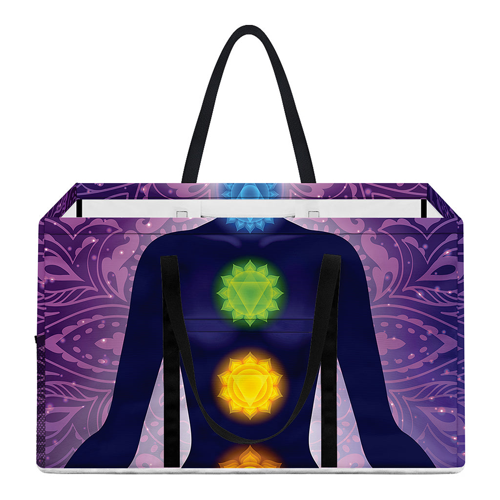 Seven Chakras Mandala Print Utility Tote Bag