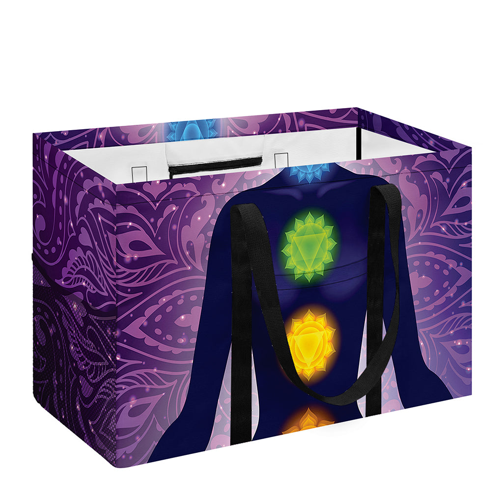 Seven Chakras Mandala Print Utility Tote Bag