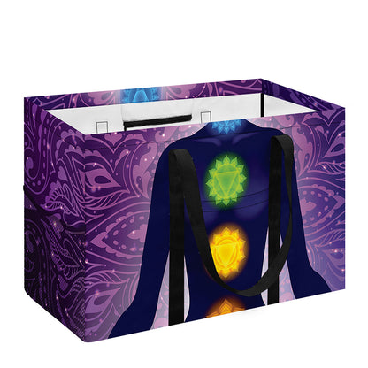 Seven Chakras Mandala Print Utility Tote Bag