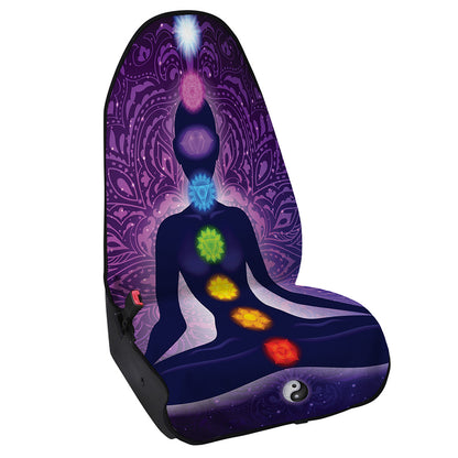 Seven Chakras Mandala Print Waterproof Car Seat Cover
