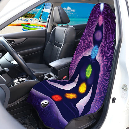 Seven Chakras Mandala Print Waterproof Car Seat Cover