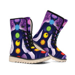 Seven Chakras Mandala Print Winter Boots