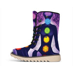 Seven Chakras Mandala Print Winter Boots