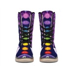 Seven Chakras Mandala Print Winter Boots