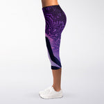 Seven Chakras Mandala Print Women's Capri Leggings