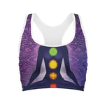 Seven Chakras Mandala Print Women's Sports Bra