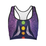 Seven Chakras Mandala Print Women's Sports Bra