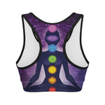 Seven Chakras Mandala Print Women's Sports Bra