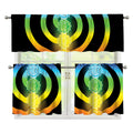 Seven Chakras Rainbow Of Life Print 3 Piece Kitchen Curtains