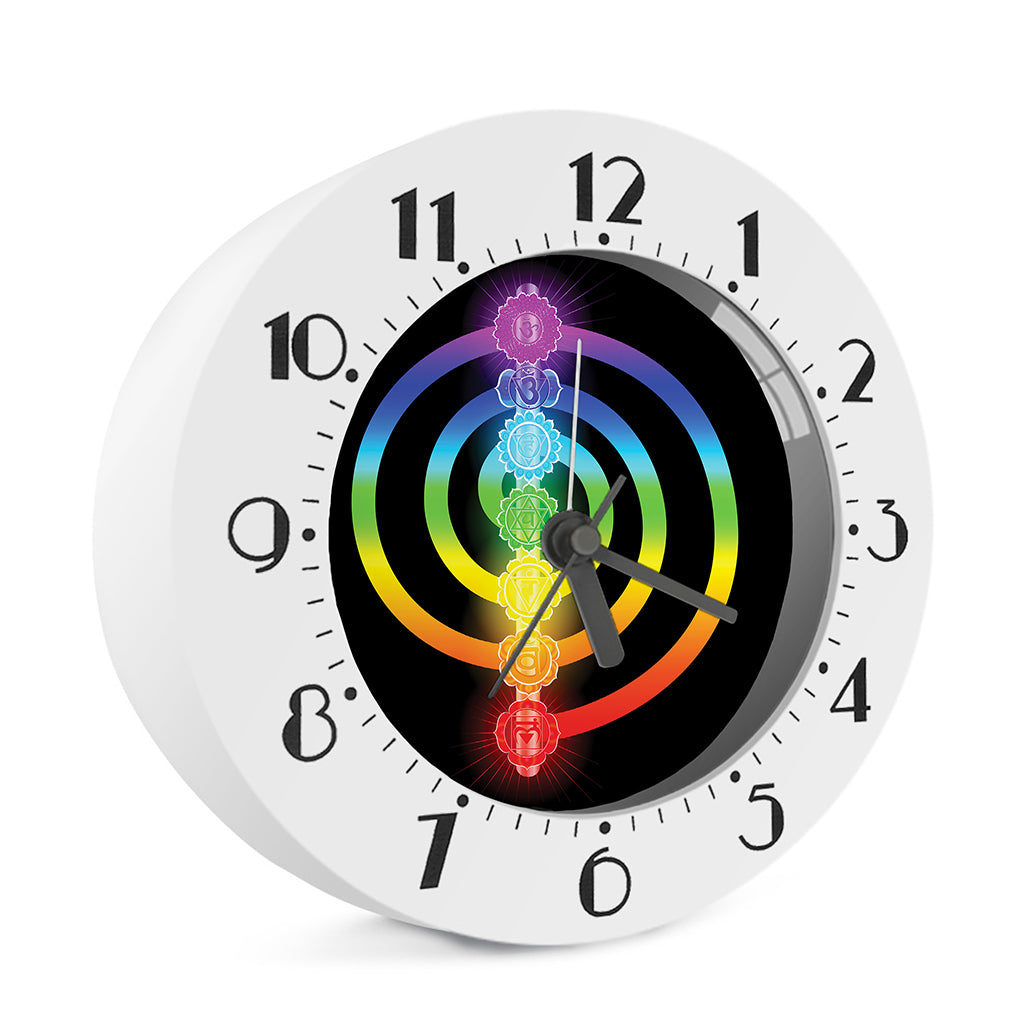 Seven Chakras Rainbow Of Life Print Alarm Clock