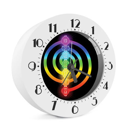 Seven Chakras Rainbow Of Life Print Alarm Clock