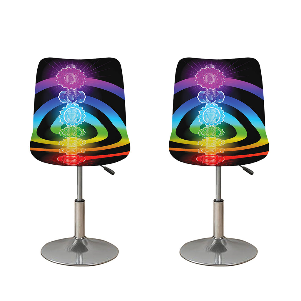 Seven Chakras Rainbow Of Life Print Bar Stool Covers