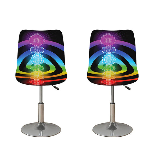 Seven Chakras Rainbow Of Life Print Bar Stool Covers
