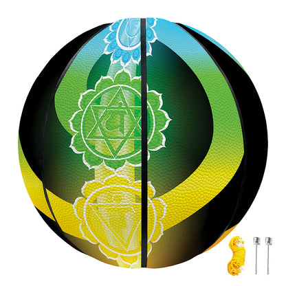 Seven Chakras Rainbow Of Life Print Basketball