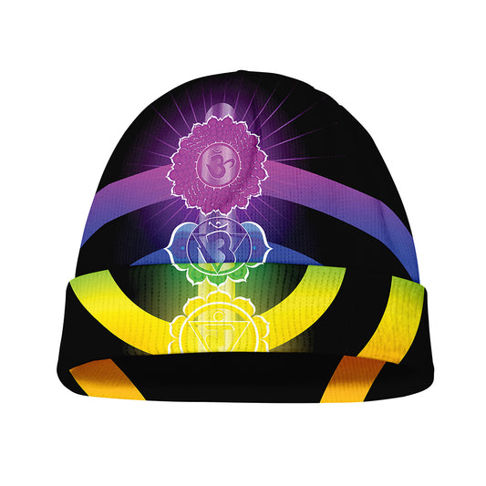 Seven Chakras Rainbow Of Life Print Beanie