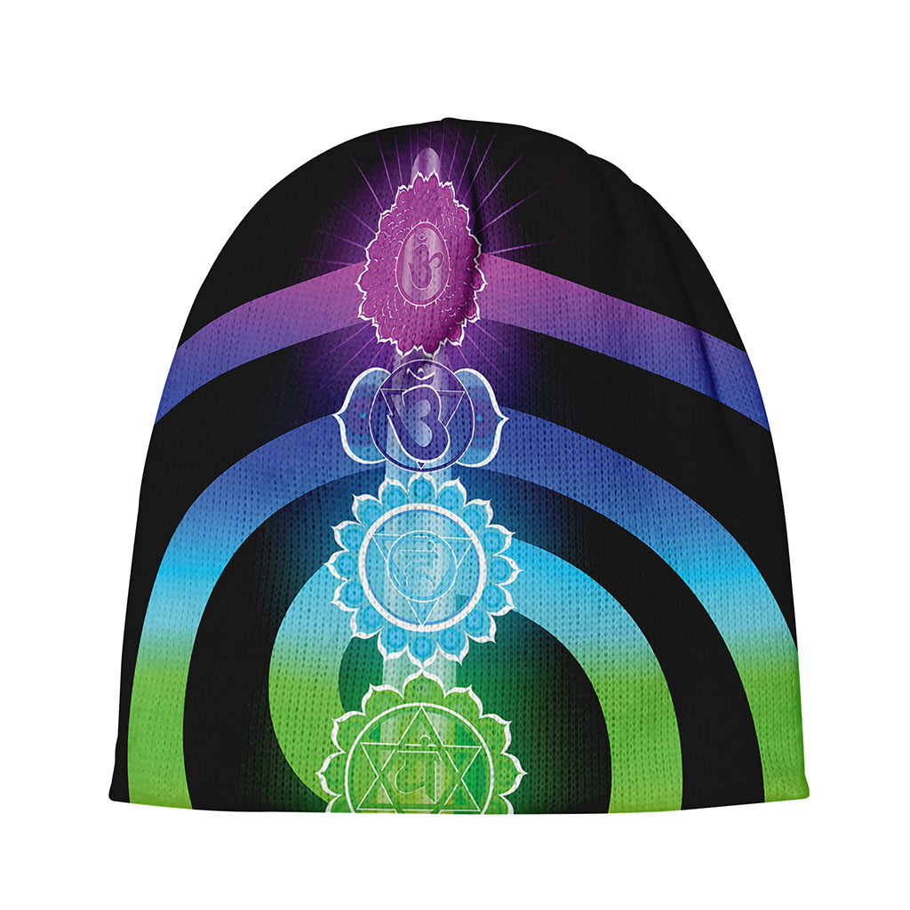 Seven Chakras Rainbow Of Life Print Beanie