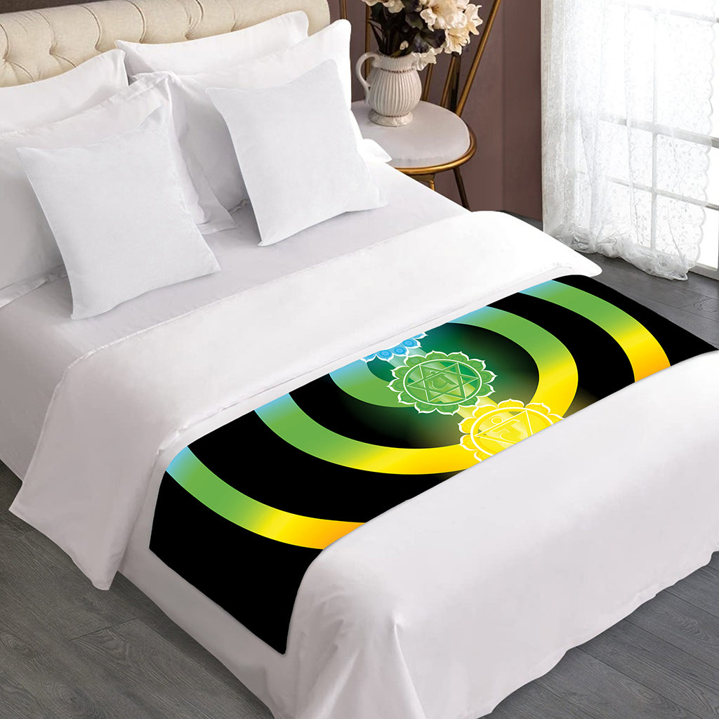 Seven Chakras Rainbow Of Life Print Bed Runner