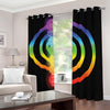 Seven Chakras Rainbow Of Life Print Blackout Grommet Curtains