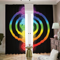 Seven Chakras Rainbow Of Life Print Dimout Pencil Pleat Curtains