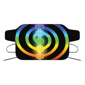 Seven Chakras Rainbow Of Life Print Car Windshield Snow Cover