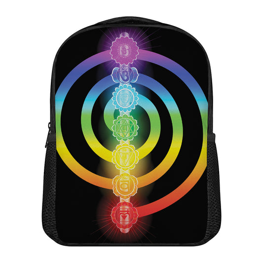 Seven Chakras Rainbow Of Life Print Casual Backpack