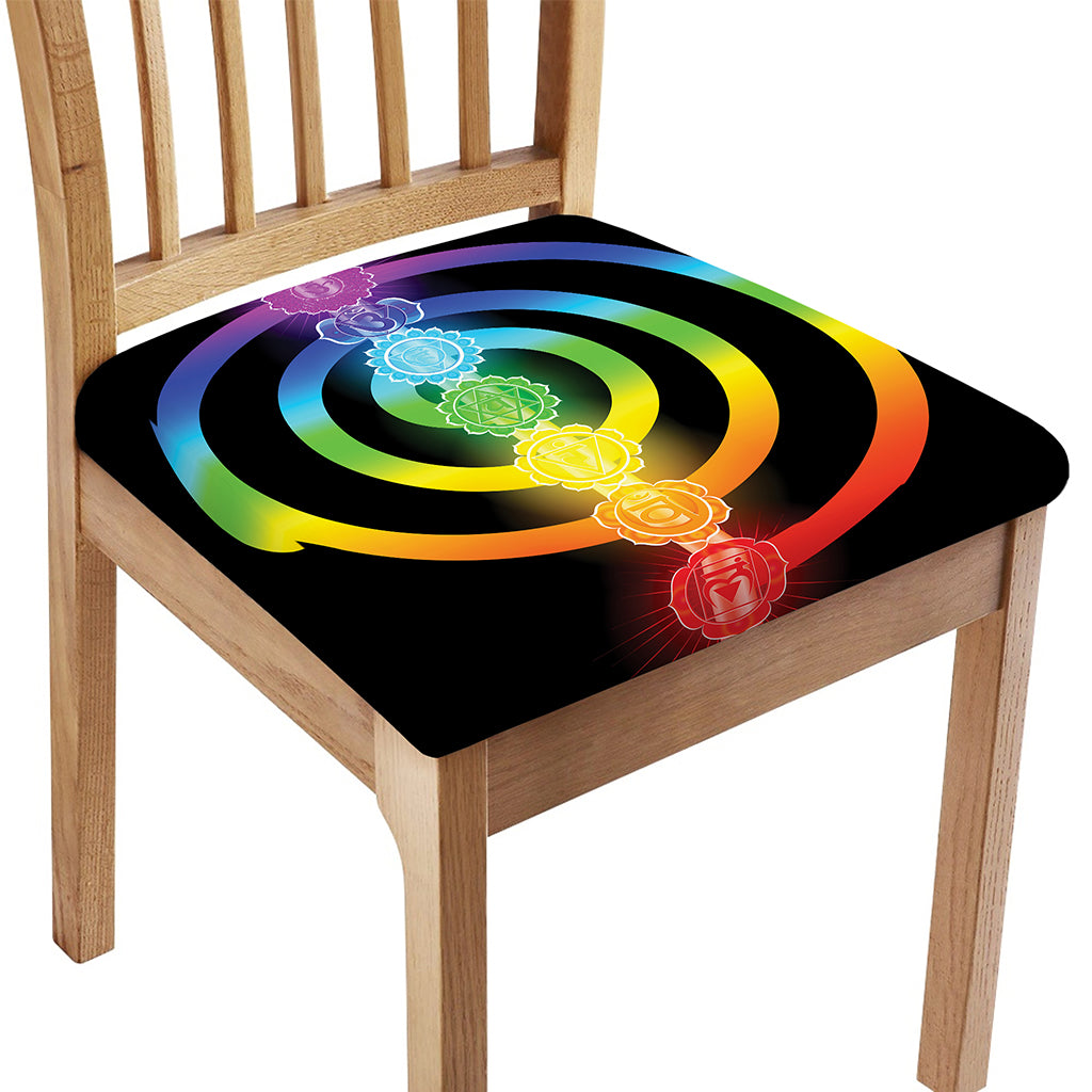 Seven Chakras Rainbow Of Life Print Chair Cushion Cover