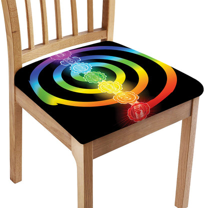 Seven Chakras Rainbow Of Life Print Chair Cushion Cover