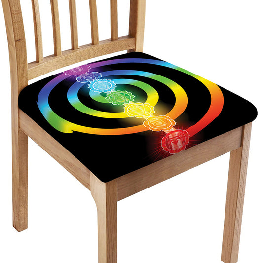 Seven Chakras Rainbow Of Life Print Chair Cushion Cover