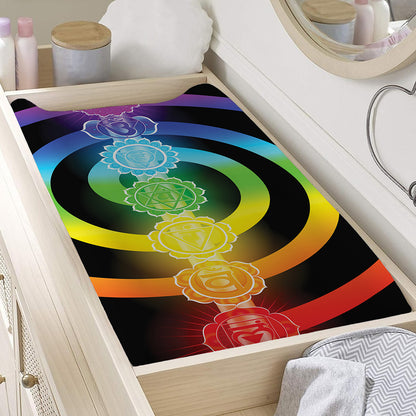 Seven Chakras Rainbow Of Life Print Changing Pad Cover