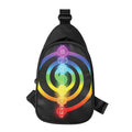 Seven Chakras Rainbow Of Life Print Sling Bag