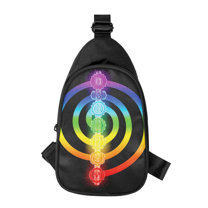 Seven Chakras Rainbow Of Life Print Chest Bag