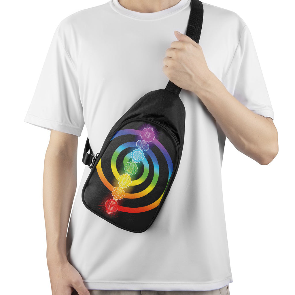 Seven Chakras Rainbow Of Life Print Chest Bag