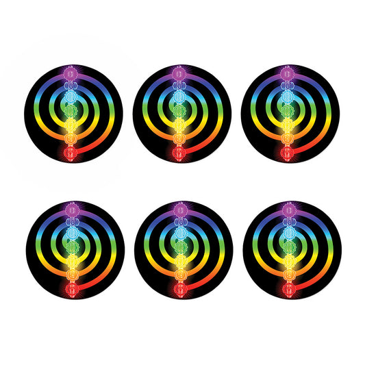 Seven Chakras Rainbow Of Life Print Coaster Set