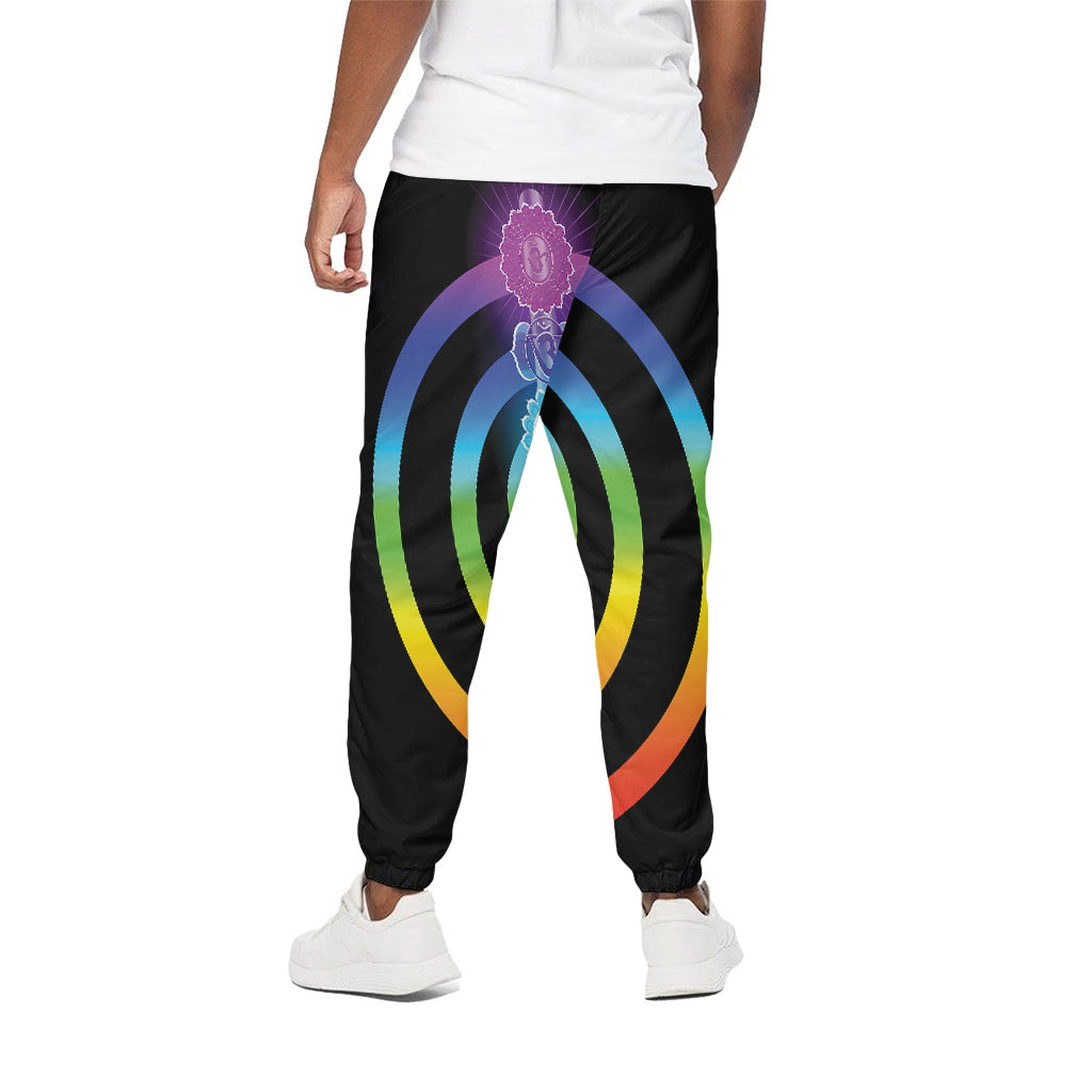 Seven Chakras Rainbow Of Life Print Cotton Pants