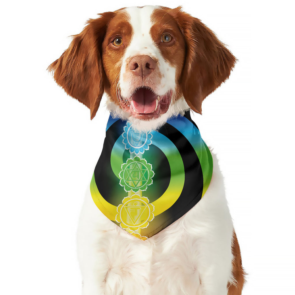 Seven Chakras Rainbow Of Life Print Dog Bandana