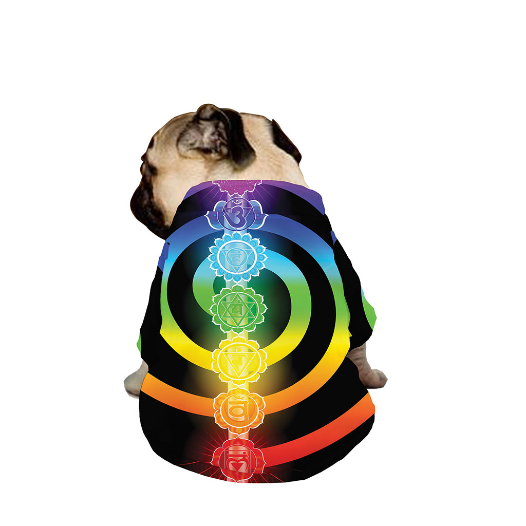Seven Chakras Rainbow Of Life Print Dog Zip Up Jacket