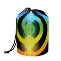 Seven Chakras Rainbow Of Life Print Drawstring Makeup Bag