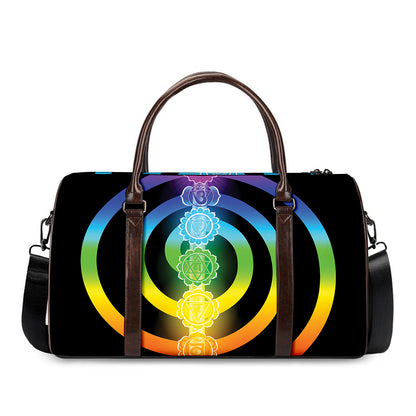 Seven Chakras Rainbow Of Life Print Duffle Bag