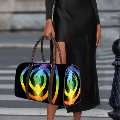Seven Chakras Rainbow Of Life Print Duffle Bag