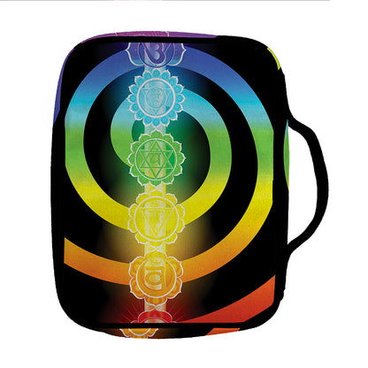 Seven Chakras Rainbow Of Life Print Front Pocket Bible Bag
